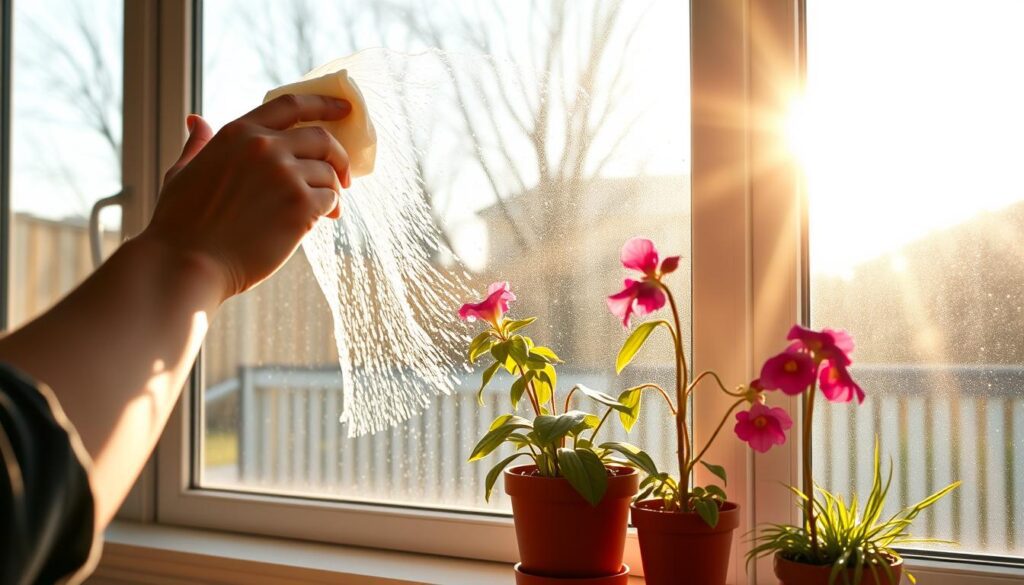 Regelmäßige Fensterreinigung