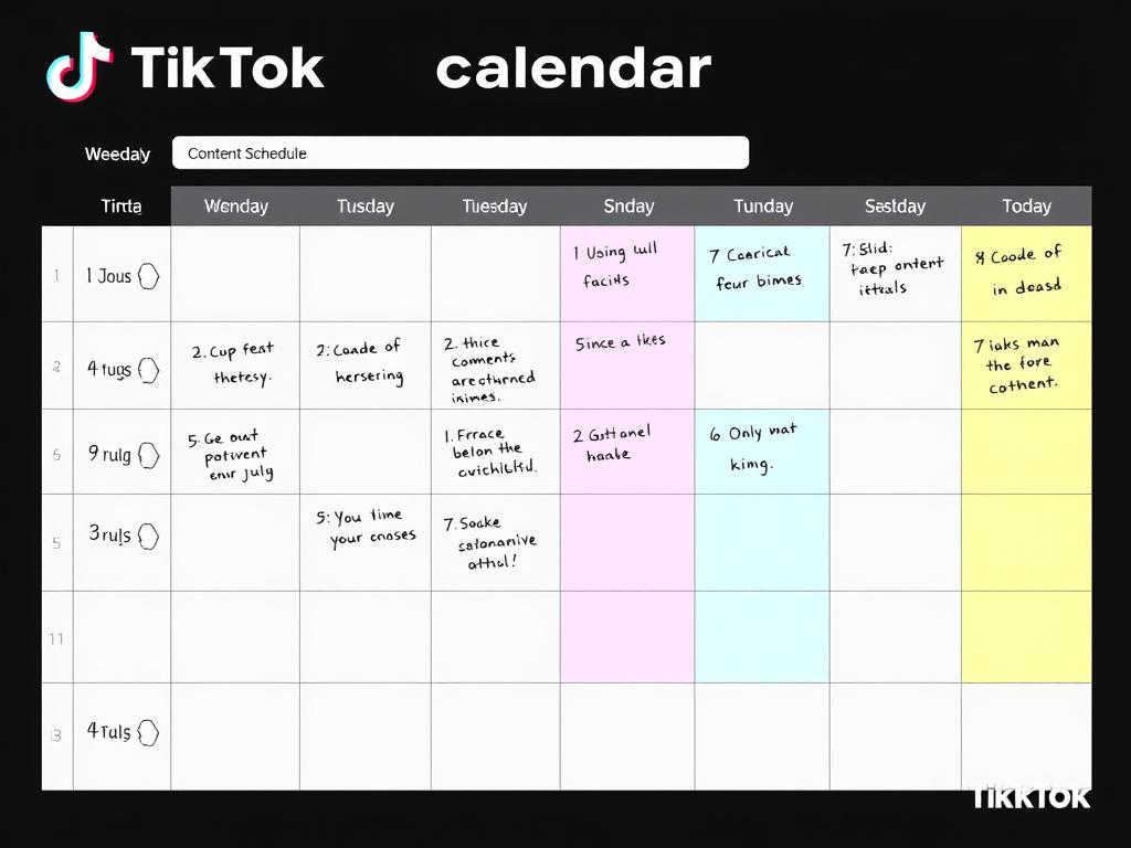 TikTok-Posting-Kalender mit optimalen Zeiten TikTok-Posting-Kalender mit optimalen Zeiten