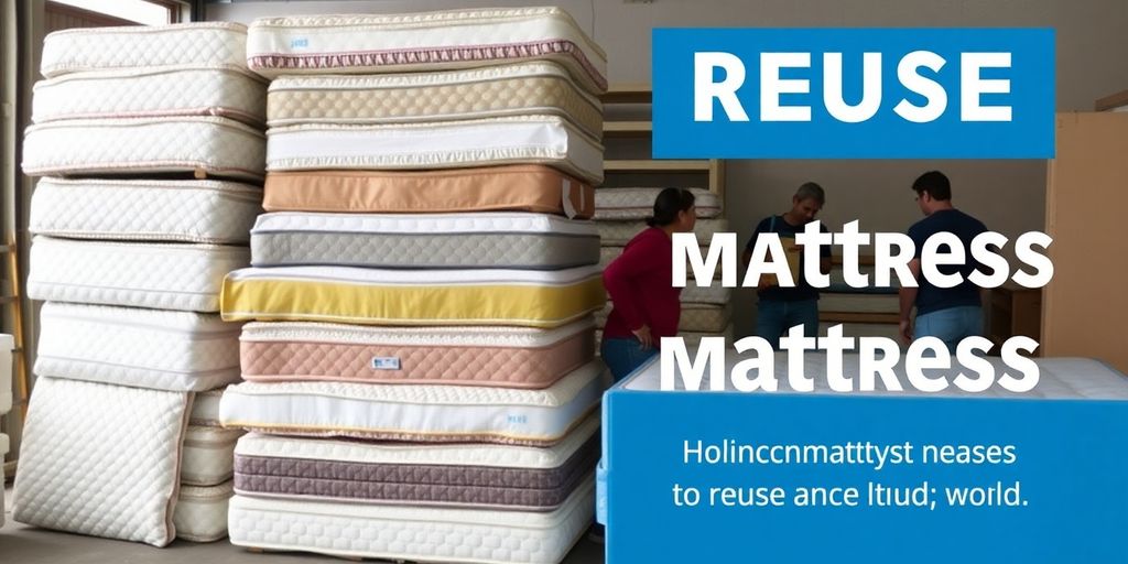 Alte Matratzen zur Spende in einer sozialen Einrichtung.