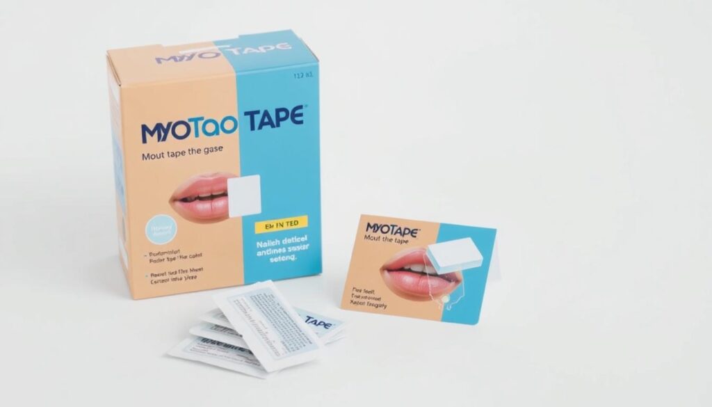 MyoTape Mundpflaster Produktverpackung und Anwendung MyoTape Mundpflaster Produktverpackung und Anwendung