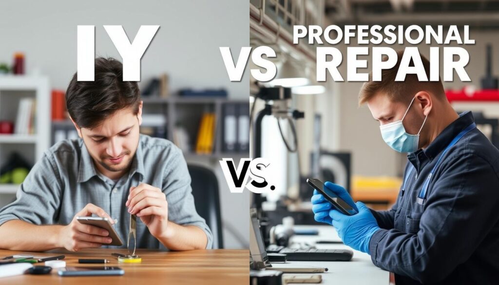 Vergleich zwischen DIY Handy Reparatur und professioneller Werkstatt Vergleich zwischen DIY Handy Reparatur und professioneller Werkstatt