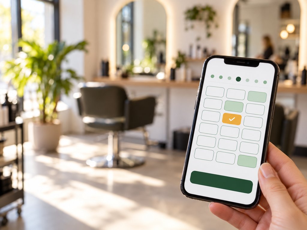 Online-Terminbuchung für Unternehmen: Kunde bucht einen Termin per Smartphone